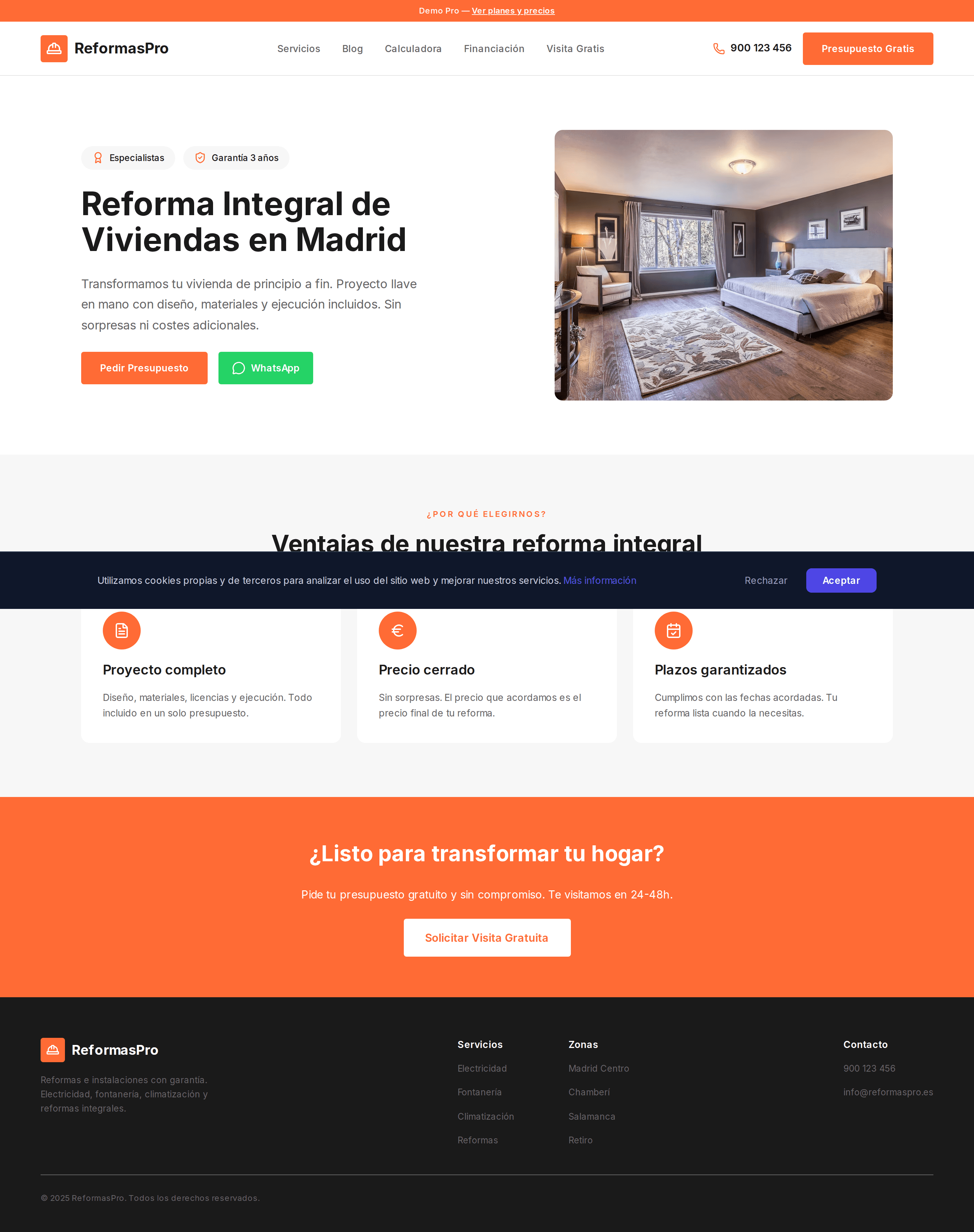 Landing Reforma Integral