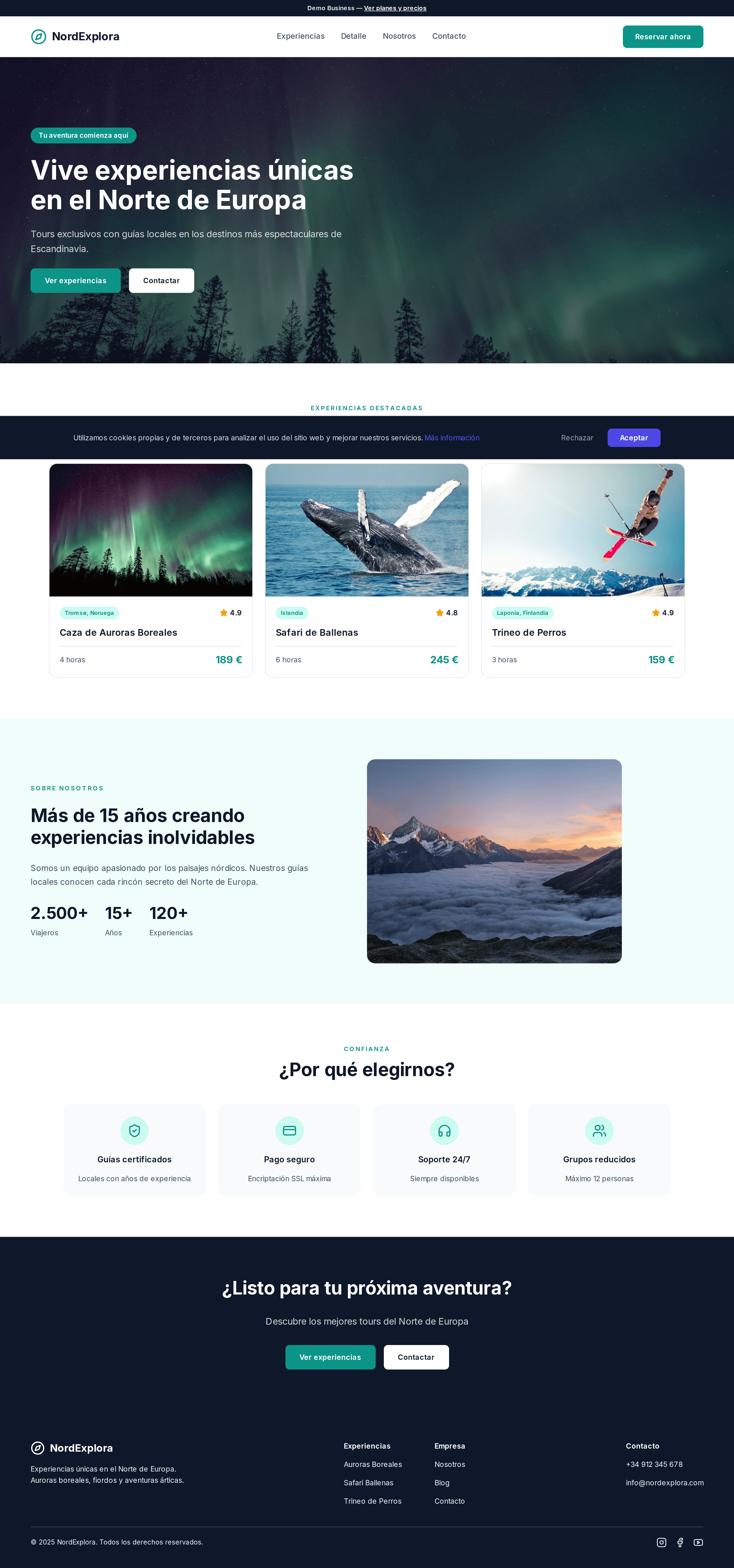 Home con Experiencias