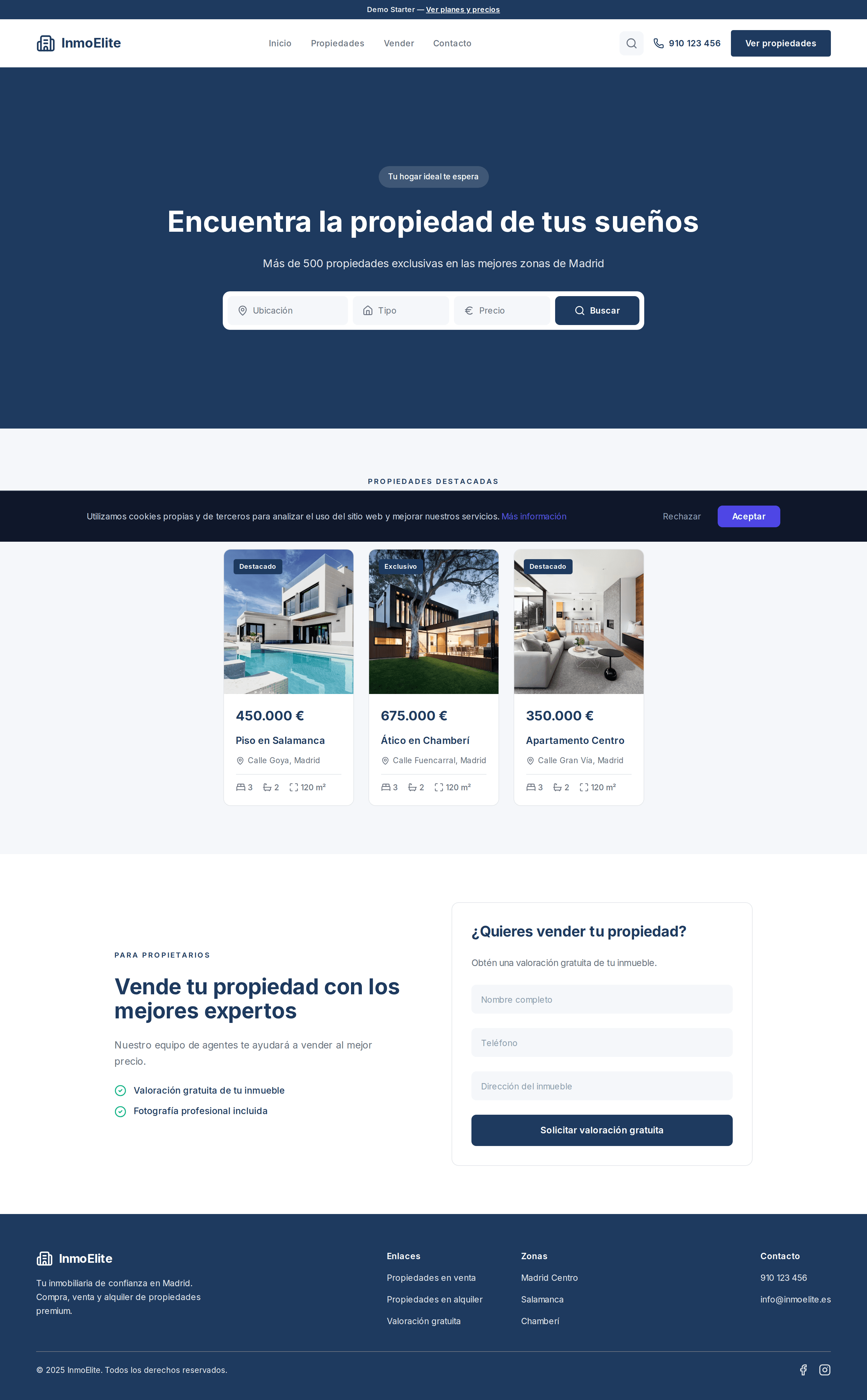 Landing con Buscador